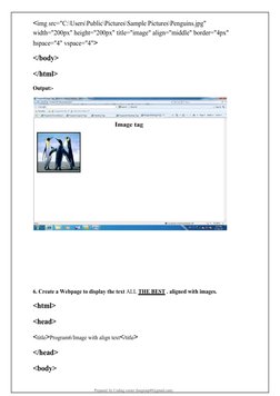 Web Technology Lab Programs for 4th Sem | PDF | Java Script | Html Element