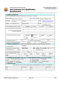 Subcontractor Prequalification Form | PDF | Electrical Substation