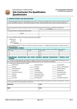 Subcontractor Prequalification Form | PDF | Electrical Substation