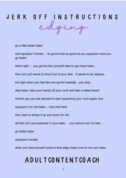 4 
 
 
 
 
 
 
 
go a little faster babe 
 
and squeeze it harder… its gonna feel so good as you squeeze it and you 
go f