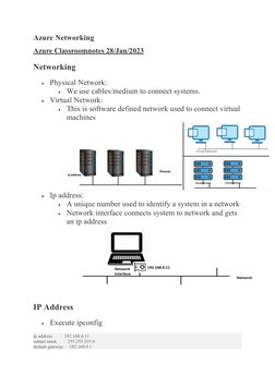 Azure Networking Overview and Design | PDF | Ip Address | Port ...