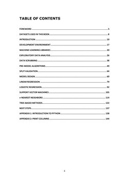 4 
TABLE OF CONTENTS 
FOREWORD ..............................................................................................