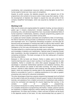 6 
coordinating vital computational resources before extracting game tactics from 
human experts honed over many years of com