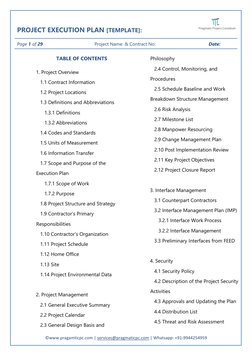 Project Execution Plan Template | PDF | Project Management | Risk