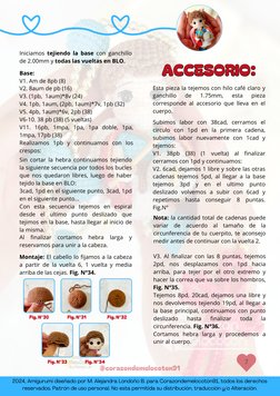 7
@corazondemelocoton91
2024, Amigurumi diseñado por M. Alejandra Londoño B. para Corazondemelocotón91, todos los derechos
re