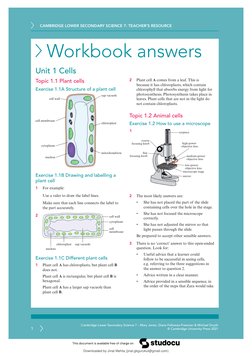 Cambridge Science Workbook 7 Answers | PDF | Chlorine | Magnesium