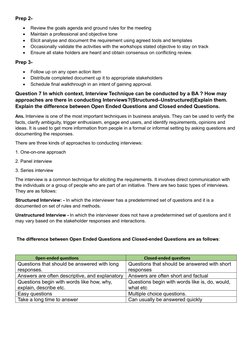 Prep 2- 

Review the goals agenda and ground rules for the meeting

Maintain a professional and objective tone

Elicit ana