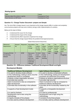 Meeting Agenda
Topic
Owner
Decision about the actions n sprints
Development Team
Team Decision on WIP items
Development Team