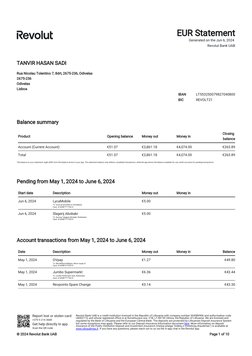 Revolut Statement.pdf Revolut Bank EUR Statement Summary | PDF | Banks | Apple Pay