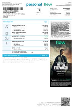 TELECOM ARGENTINA S.A.
Domicilio Comercial: Gral. Hornos 690, (1272) C.A.B.A.
I.V.A RESPONSABLE INSCRIPTO - Agente de Retenci