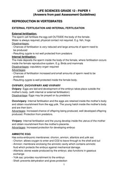 Grade 12 Life Sciences Paper 1 Overview | PDF | Anatomy