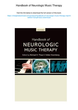 健康・医学 Handbook of Music Therapy Handbook of Neurologic Music Therapy: 9780192844491: Medicine
