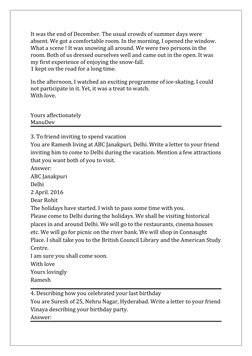 It was the end of December. The usual crowds of summer days were 
absent. We got a comfortable room. In the morning, I opened