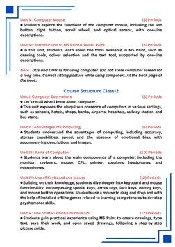 Unit V : Computer Mouse                                                                                         (8) Periods
●