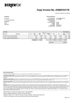 Screwfix Example Invoice Screwfix Invoice and Return Policy | PDF | Value Added Tax | Discounts ...