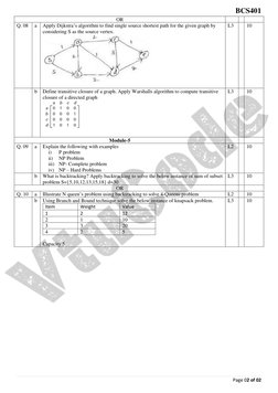 BCS401 Model Question Paper 2023-24 | PDF | Theoretical Computer ...