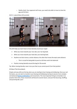 o
Reality check: Your opponent will move, you need to be able to move to close the 
gap and hit them
Drill 3 | Lateral Move (