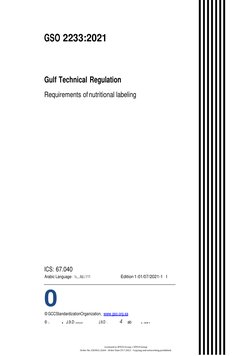 GSO 2233:2021 Nutritional Labeling Standards | PDF | Nutrition Facts ...