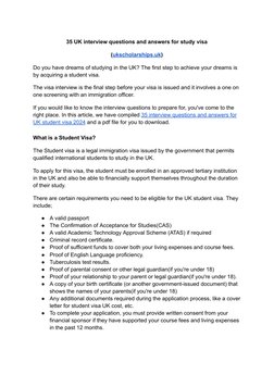 UK Student Visa Interview Q&A Guide | PDF | Travel Visa | Knowledge
