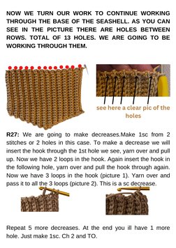 NOW WE TURN OUR WORK TO CONTINUE WORKING
THROUGH THE BASE OF THE SEASHELL. AS YOU CAN
SEE IN THE PICTURE THERE ARE HOLES BETW