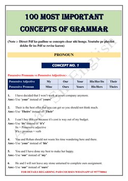 100 Essential English Grammar Rules | PDF | Grammatical Number | Plural