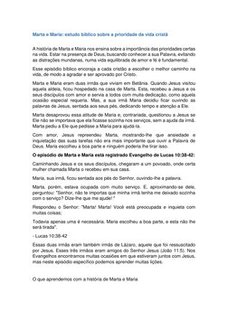Marta e Maria: estudo bíblico sobre a prioridade da vida cristã 
 
A história de Marta e Maria nos ensina sobre a importância