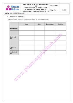 Disinfection Validation Protocol for Minncare and Bacillocid | PDF ...