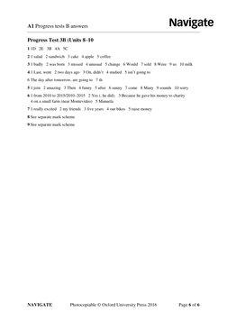 Navigate A1 Progress Test Answers | PDF