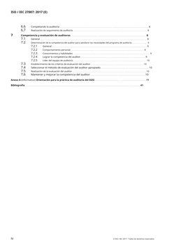 ISO / IEC 27007: 2017 (E)
6.6
6,7
Completando la auditoria .................................................. ...............