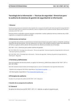 ESTÁNDAR INTERNACIONAL
ISO / IEC 27007: 2017 (E)
Tecnología de la información — Técnicas de seguridad - Directrices para 
la