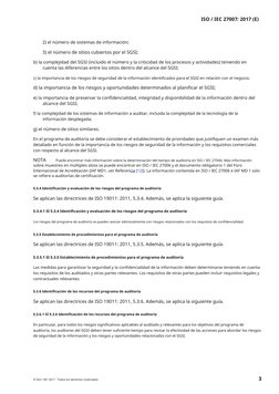 ISO / IEC 27007: 2017 (E)
2) el número de sistemas de información;
3) el número de sitios cubiertos por el SGSI;
b) la comple