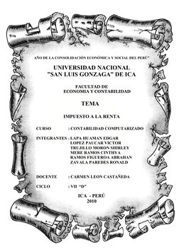 AÑ
AÑO DE LA CONSOLIDACIÓN ECONÓMICA Y SOCIAL DEL PERÚ”
UNIVERSIDAD NACIONAL
”SAN LUIS GONZAGA” DE ICA
FACULTAD DE
ECONOMIA Y