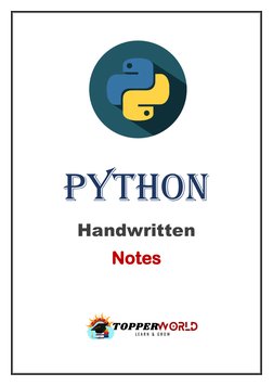 Take Input Python Python Handwritten Notes | PDF