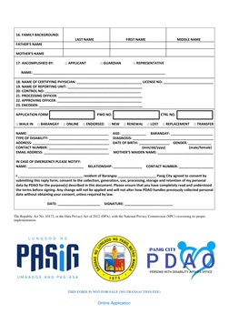 Pwd 1340 Form.pdf PWD Application Form 2024 Philippines | PDF | Disability | Clinical ...