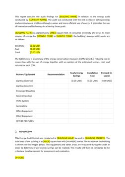 Energy Audit Report Template | PDF | Energy Conservation | Technology ...