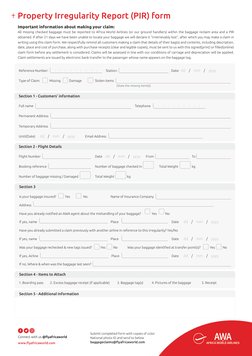 Pir Form Property Irregularity Report Guide | PDF | Baggage