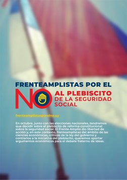 frenteamplistasporelno.uy
En octubre, junto con las elecciones nacionales, tendremos 
que decidir sobre el plebiscito de refo