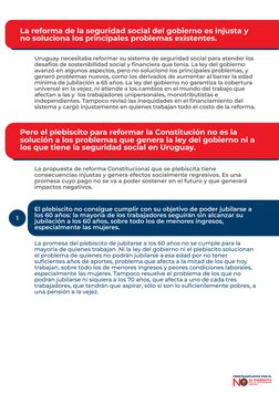 1
N
FRENTEAMPLISTAS POR EL
 AL PLEBISCITO
DE LA SEGURIDAD
SOCIAL
La reforma de la seguridad social del gobierno es injusta y