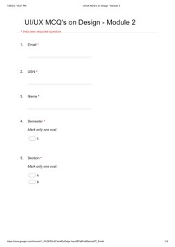 UI/UX Question Bank for Modules 1 & 2 | PDF | User Interface | Art