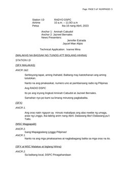 Sports and News Broadcast Script | PDF | Philippines | Sports & Recreation