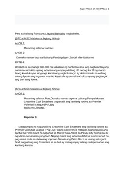 Sports and News Broadcast Script | PDF | Philippines | Sports & Recreation