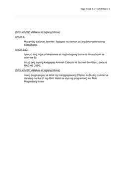 Sports and News Broadcast Script | PDF | Philippines | Sports & Recreation