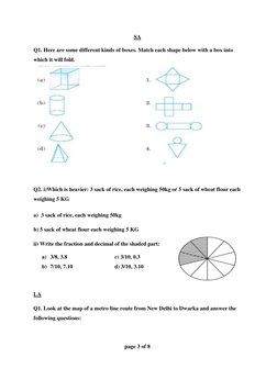 Sample Hots Math Class 5 Class 5 Maths Sample Question Paper | PDF | Area | Volume