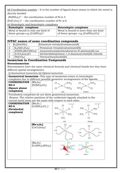 Coordination Compounds Class 12 Notes | PDF | Coordination Complex ...
