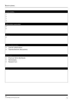 IGCSE Lesson Plan Template Guide | PDF