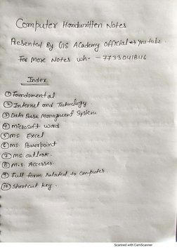 Computer Full Handwritten Notes | PDF