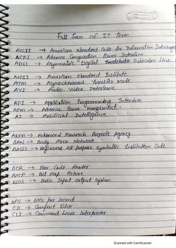 Any Handwritten Computer Notes Computer Full Handwritten Notes | PDF
