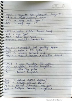 Computer Full Handwritten Notes | PDF