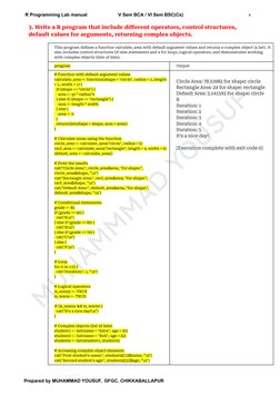 R Programming Lab Manual for BCA 5th Sem | PDF | Regression Analysis ...