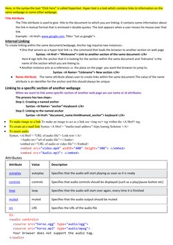 Class 10 HTML: Images, Links, Tables | PDF | Hyperlink | Html Element